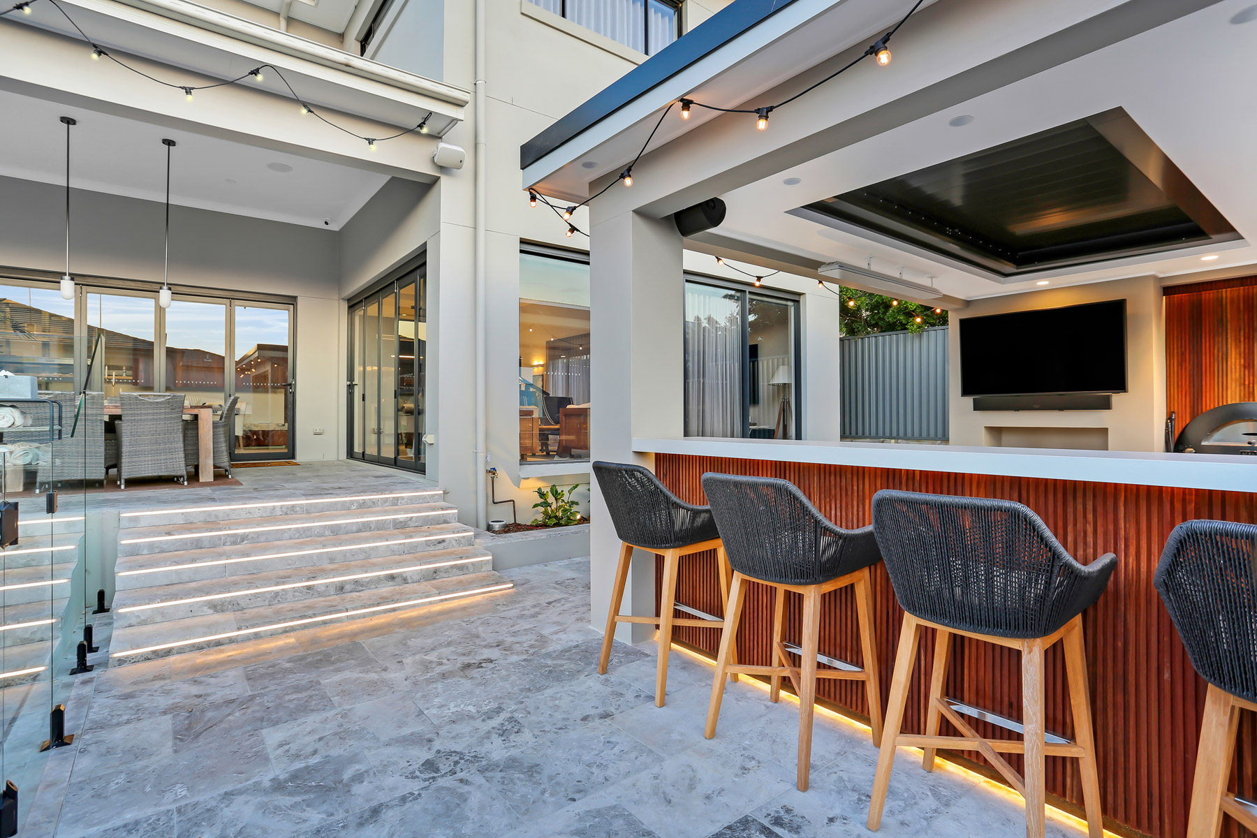 Backyard glamour outdoor kitchen