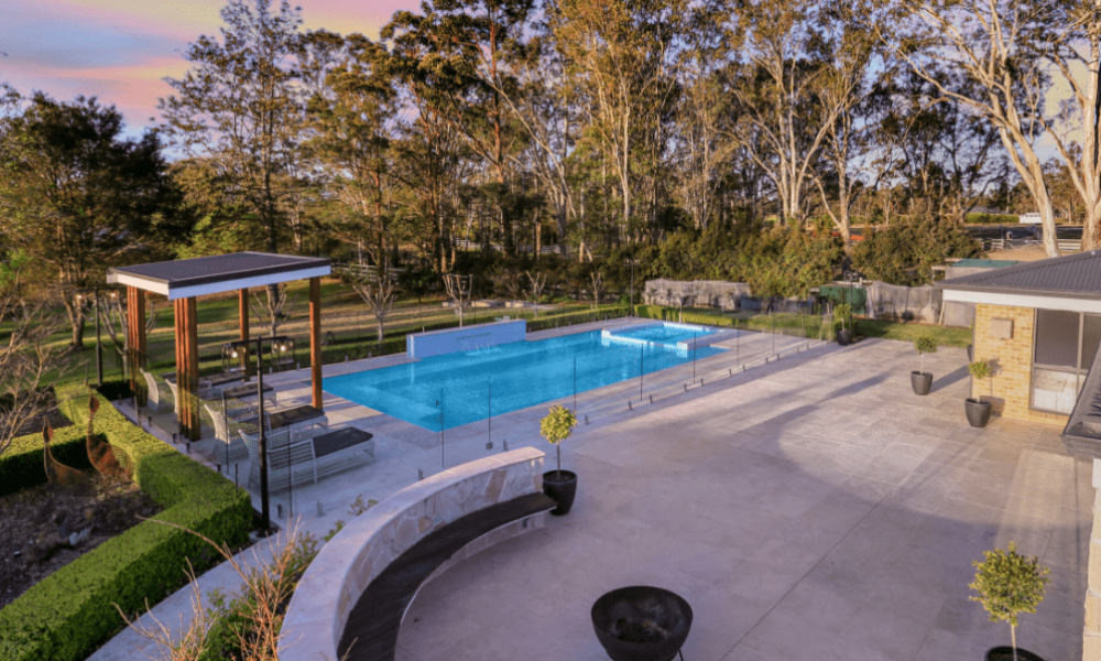 Landscape with pool design